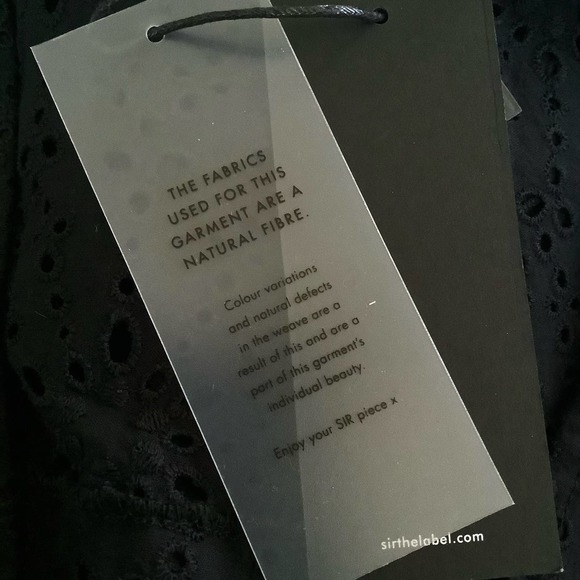 SIR. The Label Amelie Black Ruffled Broderick Anglaise Eyelet Midi Dress 6 NWT - Picture 9 of 11